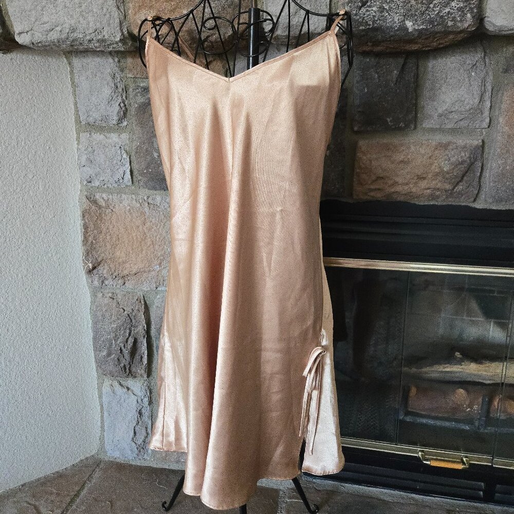 Gold Satin Slip Dress
